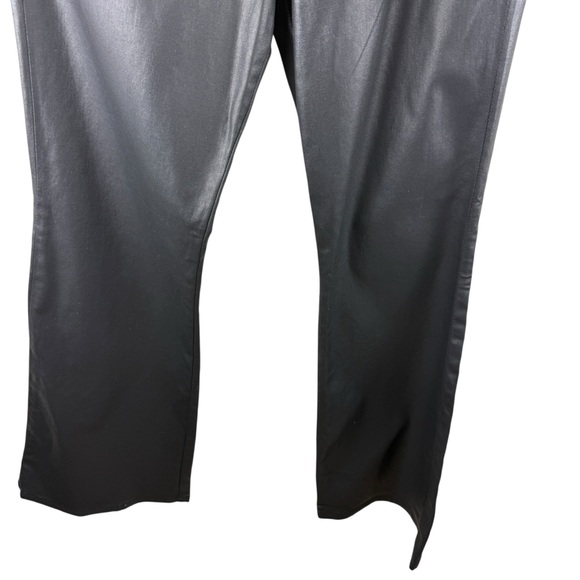 Kut from the Kloth Black Ana Coated High Waist Flare Jeans New Size 12 - Picture 9 of 11